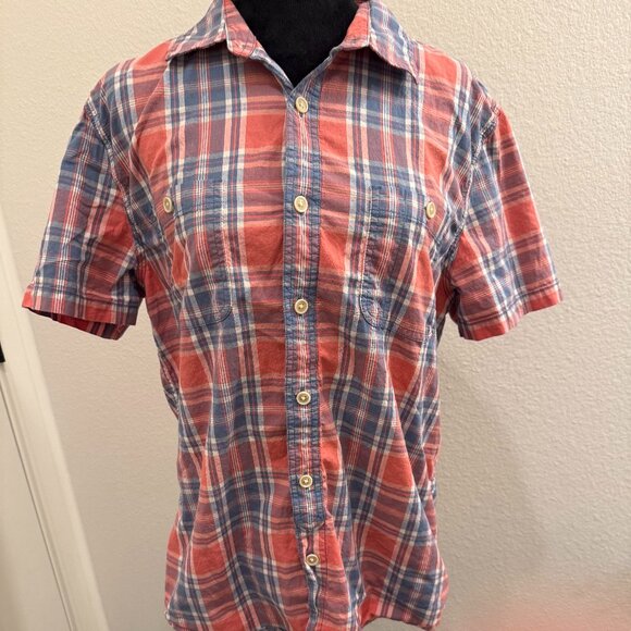 Lucky Brand Shirt Mens Medium Short Sleeve Button-Up Casual - Picture 1 of 5